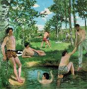 Frederic Bazille Scene dete painting